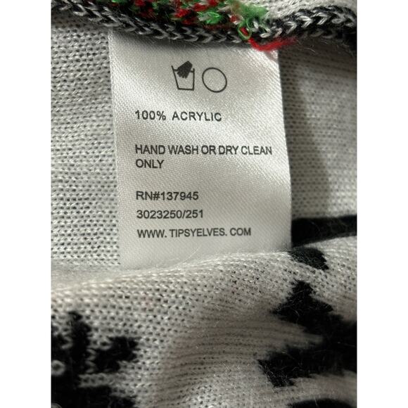 Tipsy Elves Men’s Drinking Game Ugly Christmas Sweater Size M Red Black Pullover - Picture 9 of 9